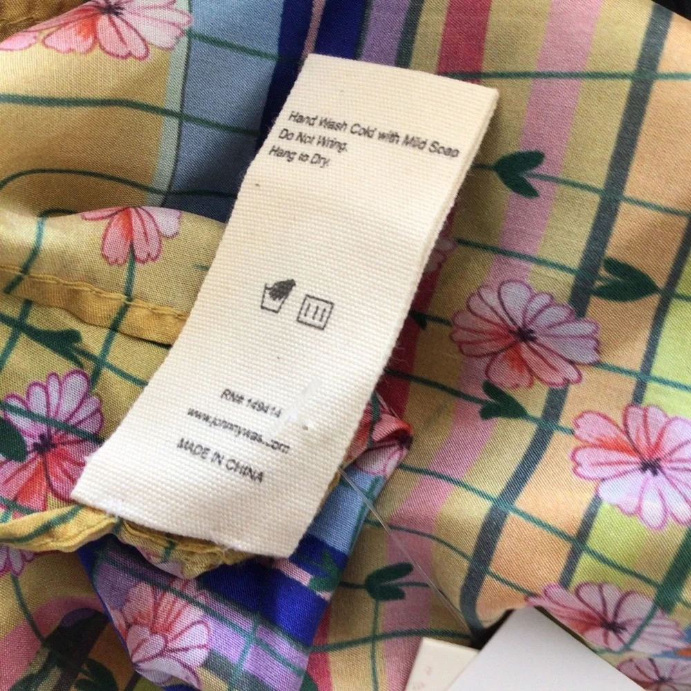 JOHNNY WAS SILK FLORAL SCARF NWT